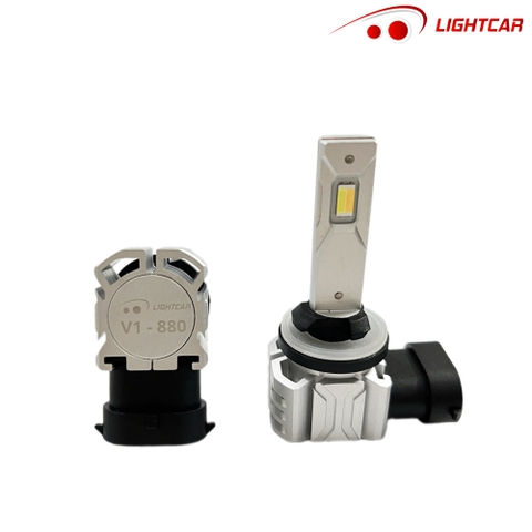 Bóng Led Gầm 2 Chế Độ Màu Trắng Vàng LightCar V1 Chân 880/881/H27