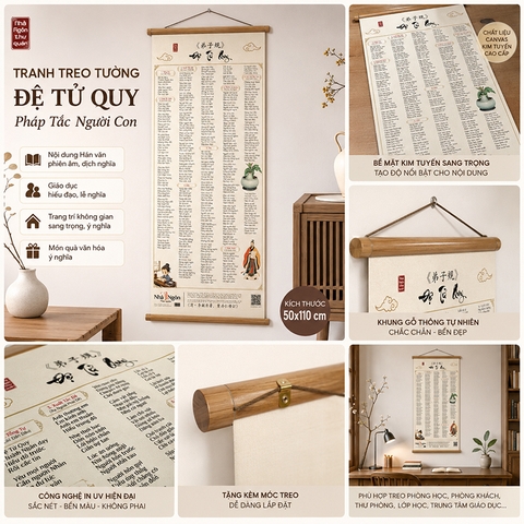 Tranh Đệ Tử Quy Cao Cấp