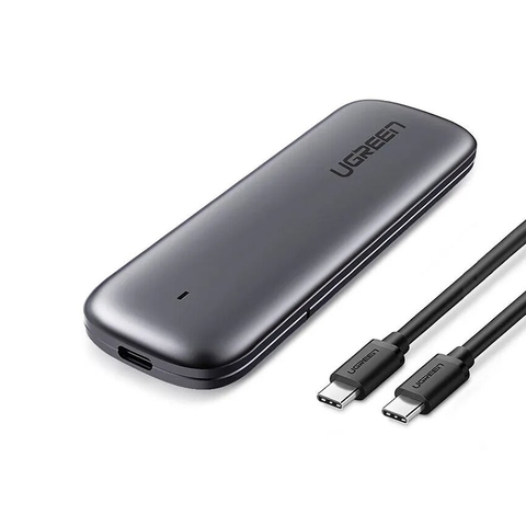 Hộp box đựng ổ cứng SSD M.2 B-Key USB Type-C Ugreen 60354 chính hãng