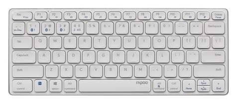 Bàn phím vi tính không dây đa chức năng Rapoo E9050G màu trắng
