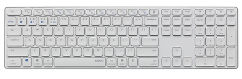 Bàn phím vi tính không dây đa chức năng Rapoo E9550G màu xám trắng