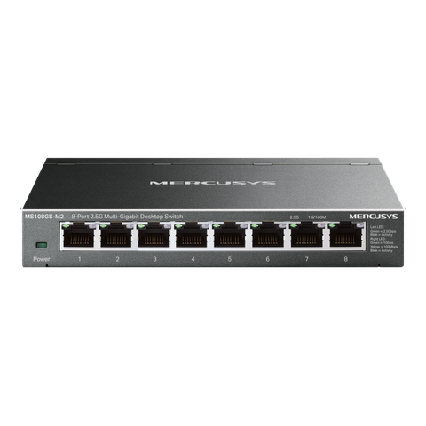Bộ Chuyển Mạch Switch Mercusys MS108GS-M2 để bàn Gigabit 8 cổng 2.5G Multi-Gigabit