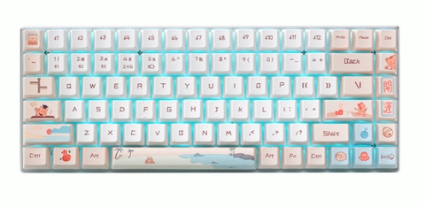 Bàn phím cơ không dây Rapoo MT510PRO màu vàng trắng