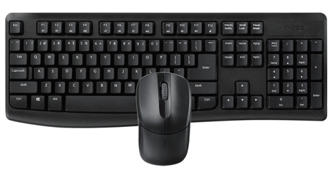 Bộ bàn phím và chuột vi tính không dây Rapoo X1800Pro màu đen