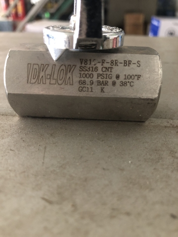 Van inox 316 LOK ren trong 21 1000psi