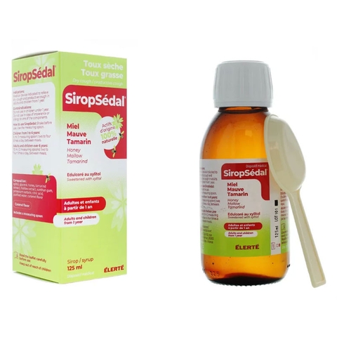 Siro viêm họng, ho có đờm Siropsedal 125ml ( 1y+)