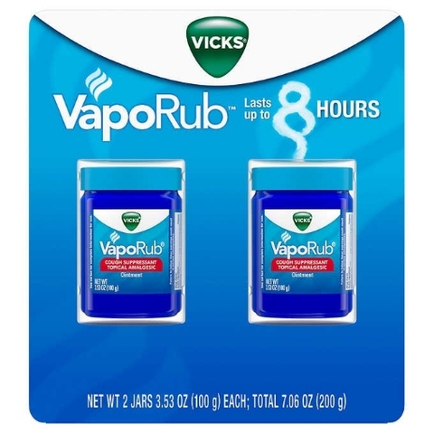 Dầu xoa bóp ức chế ho & giảm đau tại chỗ vicks vaporub cough suppressant & topical analgesic