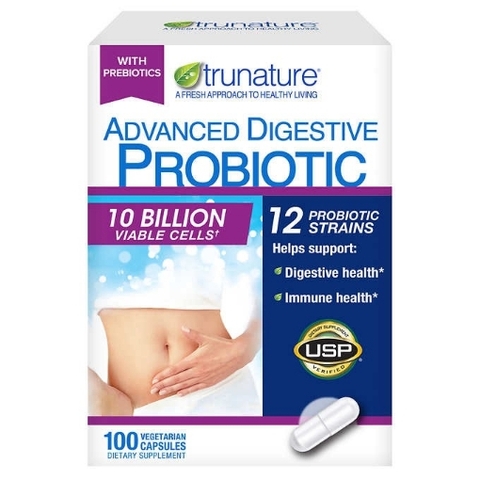 Viên uống hỗ trợ tiêu hóa trunature advanced digestive probiotic, 100 viên