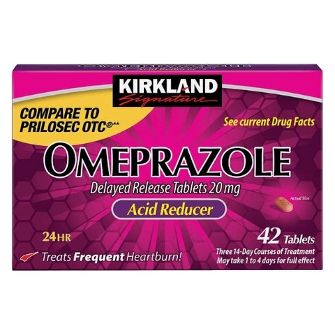 Viên uống giảm axit dạ dày, ợ nóng kirkland signature omeprazole 20 mg