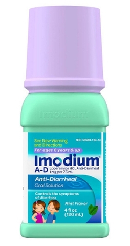 Thuốc trị tiêu chảy dạng lỏng dành cho trẻ em imodium a-d children's liquid anti-diarrheal medicine