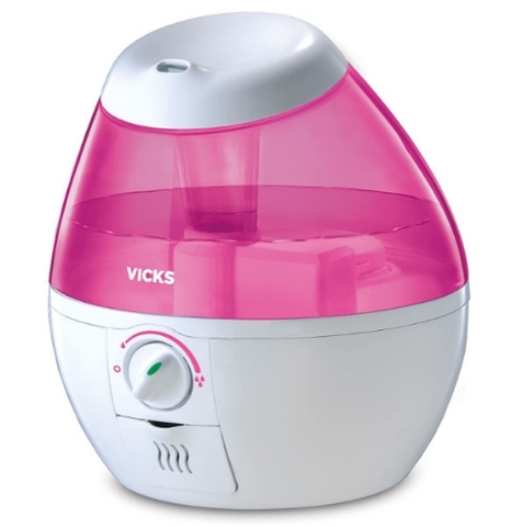 Máy tạo độ ẩm làm mát không cần bộ lọc vicks mini filter-free cool mist humidifier - pink