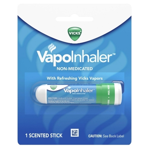 Ống hít thông mũi vicks vapoinhaler non-medicated with refreshing vicks vapors - menthol scent- 1 scented stick
