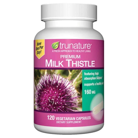 Viên uống tăng cường chức năng gan Trunature Premium Milk Thistle 160 mg,120 viên