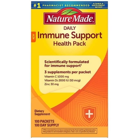 Viên uống hỗ trợ miễn dịch hàng ngày Nature Made Daily Immune Support Health Pack