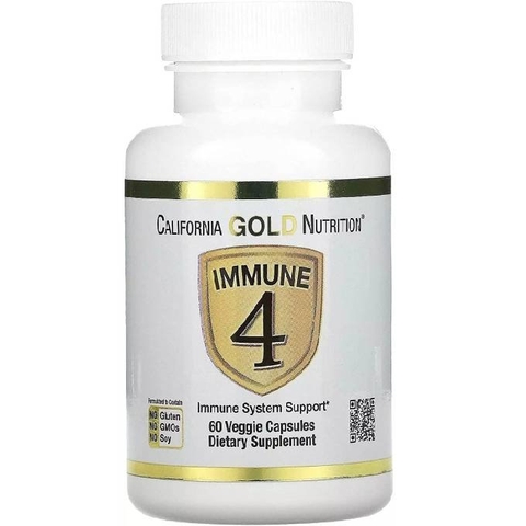 Viên uống hỗ trợ miễn dịch California Gold Nutrition Immune 4, Immune System Support, 60 viên