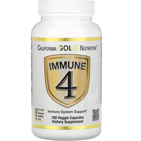 Viên uống hỗ trợ miễn dịch California Gold Nutrition Immune 4, Immune System Support, 180 viên