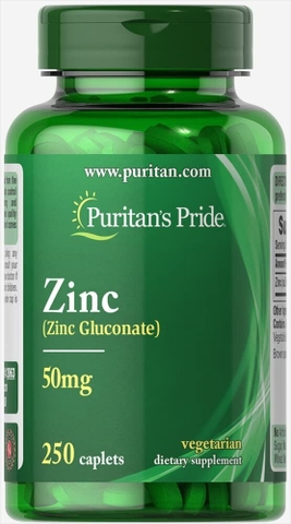 Viên uống bổ sung kẽm, tăng cường hệ miễn dịch Puritan's Pride Zinc 50 Mg to Support Immune Health