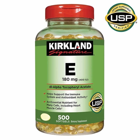 M27 KS VITAMIN E Viên uống bổ sung Vitamin E Kirkland Signature Vitamin E 180 mg, 500 viên