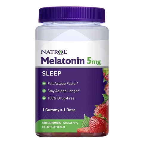 Kẹo dẻo ngủ ngon Natrol Melatonin 5 mg Gummies, 180 viên