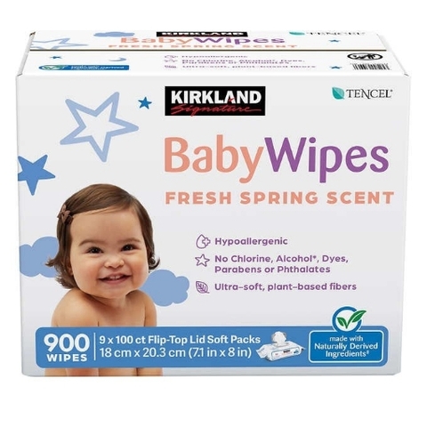 Khăn lau cho bé có hương thơm kirkland signature scented baby wipes