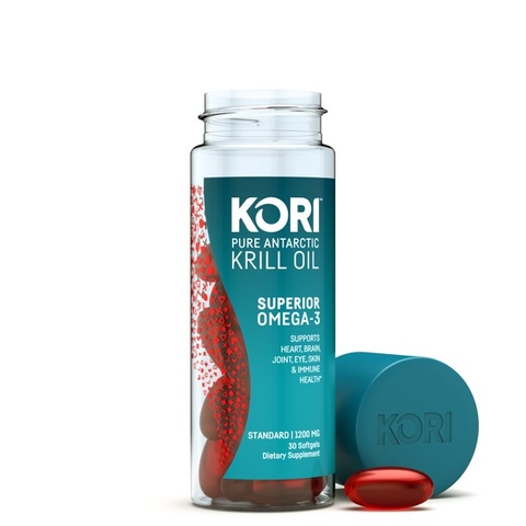 Viên uống dầu nhuyễn thể Kori Pure Antarctic Krill Oil Superior Omega-3 1200 mg,hộp 30 viên