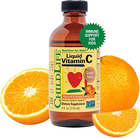 Siro bổ sung vitamin c hỗ trợ miễn dịch dành cho bé ChildLife Essentials Liquid Vitamin C Immune Support for Infants