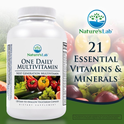 Viên uống bổ sung vitamin tổng hợp Nature's Lab One Daily Multivitamin, 120 viên