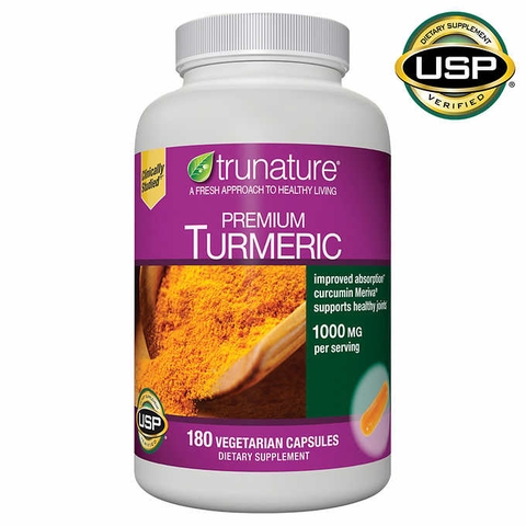 Tinh chất nghệ hỗ trợ hệ miễn dịch toàn diện Trunature Premium Turmeric 1,000mg, 180 viên