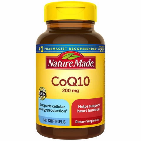Viên uống Bổ sung CoQ10 tốt cho tim mạch Nature Made CoQ10 200 mg, 140 viên
