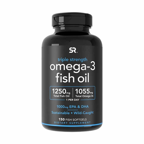 Dầu cá Sports Research Omega-3 Fish Oil Triple Strength, 150 viên