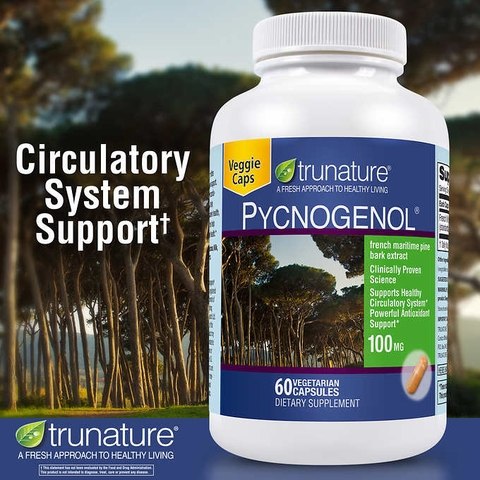 Hỗ trợ sức khỏe toàn diện với Trunature Pycnogenol 100 mg, 60 viên