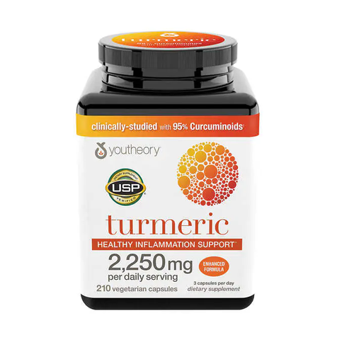 M23 TUMERIC 210 Viên uống nghệ hàm lượng cao youtheory Turmeric Extra Strength Formula 2,250mg 210 viên