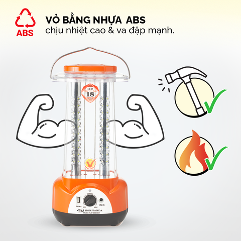 Đèn sạc tích điện Honjianda HJD-222