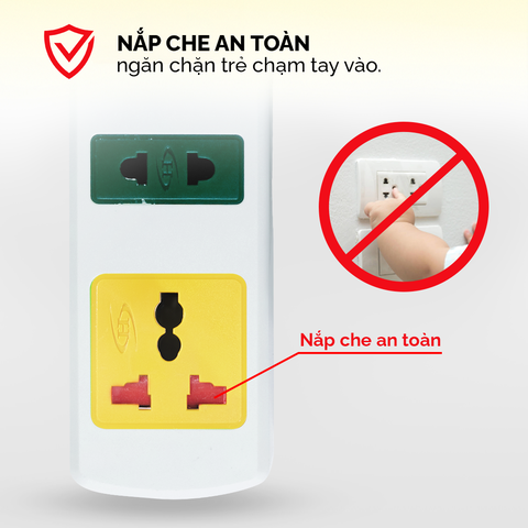 Ổ cắm điện Honjianda Mã 03 - dây dài 3m, chất liệu ABS chịu nhiệt tốt