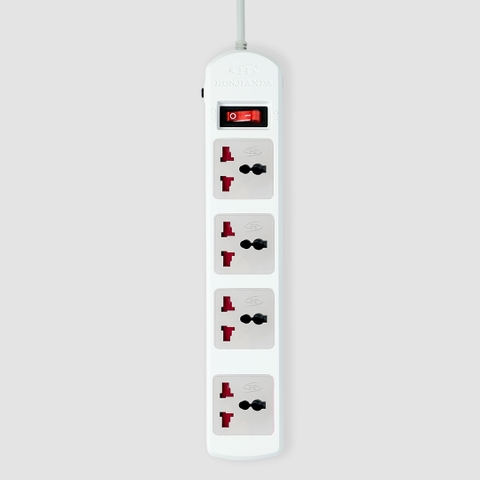 Ổ cắm điện Honjianda Mã 05 - công suất tối đa 3.300W, tích hợp cổng USB dây dài 3m, chất liệu ABS chịu nhiệt tốt