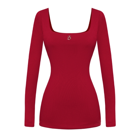 SISTERS Đầm body tay dài cổ vuông Giada