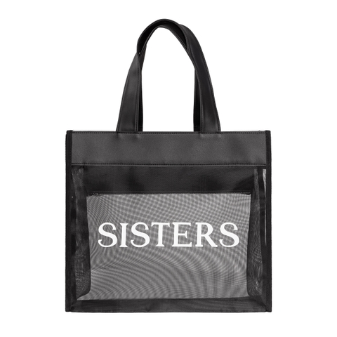 SISTERS Túi xách Tote Bag phối lưới xuyên thấu