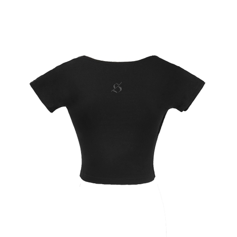 SS-T4 Áo baby tee hở lưng Edith