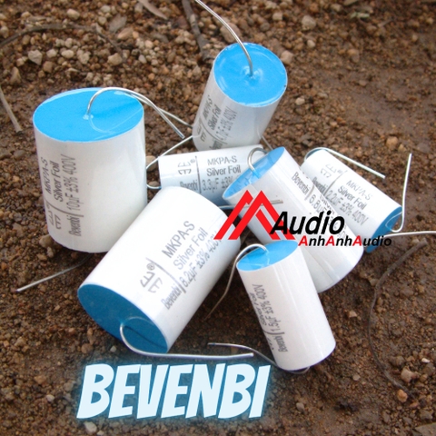 Tụ lọc loa Bevenbi trắng xanh Silver Foil 400v