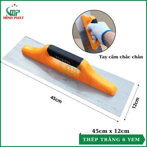 Dao Trét Bột Sơn Nước Dekok Tay Cầm Nhựa 40cm 45cm 50cm Thép Trắng