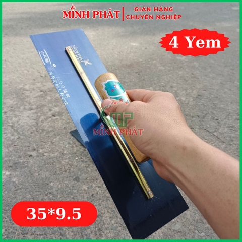 Dao Trét Bột Sơn Nước Móc Thùng Xanh Đen Cán Gỗ 30cm 35cm 40cm Minh Phát