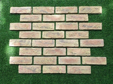 Gạch cổ ốp tường 6x19cm - màu vàng