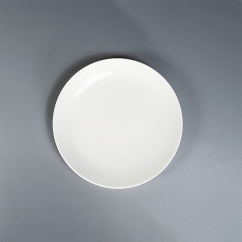 Đĩa tròn 21cm trắng sứ tro xương Hàn Quốc Hankook CDB-0001