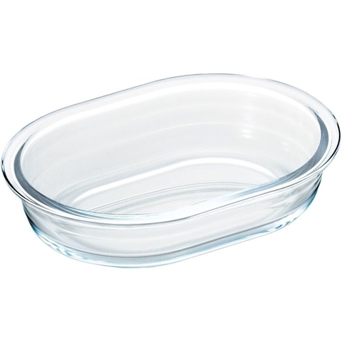 Khay thủy tinh vi sóng, lò nướng bầu dục bé 19 x 14 x 4cm sản xuất tại Pháp Aderia H-3610