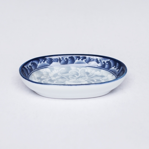 Đĩa chấm chữ nhật sứ hoa văn cao cấp Hàn Quốc Sambo