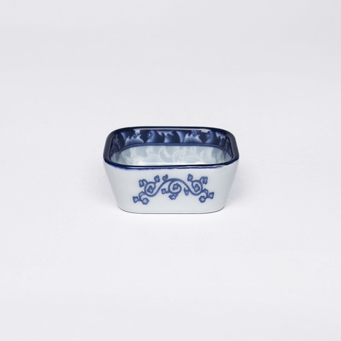 Đĩa chấm vuông 7,4cm sứ hoa văn cao cấp Hàn Quốc Sambo MD-085