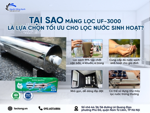 Tại Sao Màng Lọc UF Là Lựa Chọn Tối Ưu Cho Lọc Nước Sinh Hoạt?