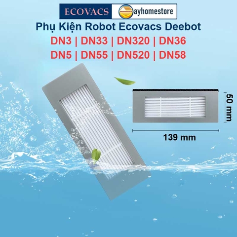Phụ kiện Robot Ecovacs Deebot DN3 | DN33 | DN320 | DN5 | DN55 | DN520 | DN 58 | Sê-ri Robot Hút Bụi Lau Nhà Ecovacs DN