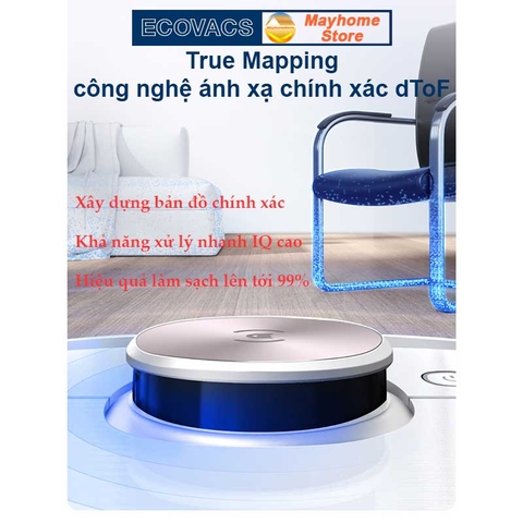Robot hút bụi lau nhà Ecovacs T8 Max/Power - Hàng trưng bày chưa qua sử dụng- Tặng ID App Ecovacs Home