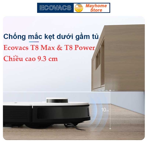 Robot hút bụi lau nhà Ecovacs T8 Max/Power - Hàng trưng bày chưa qua sử dụng- Tặng ID App Ecovacs Home